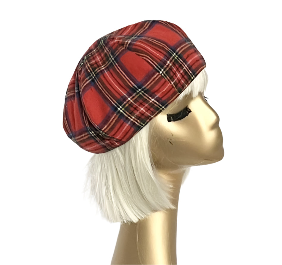 Tartan Plaid Beret Hat