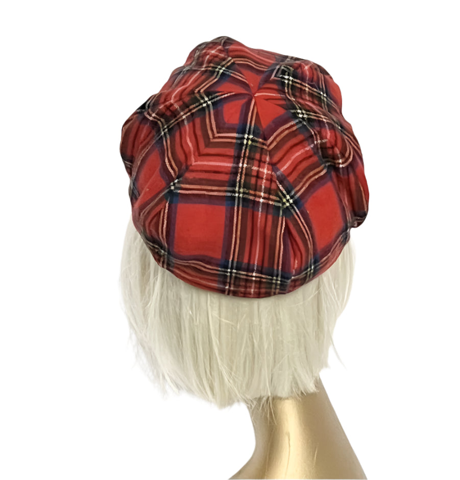 Tartan Plaid Beret Hat