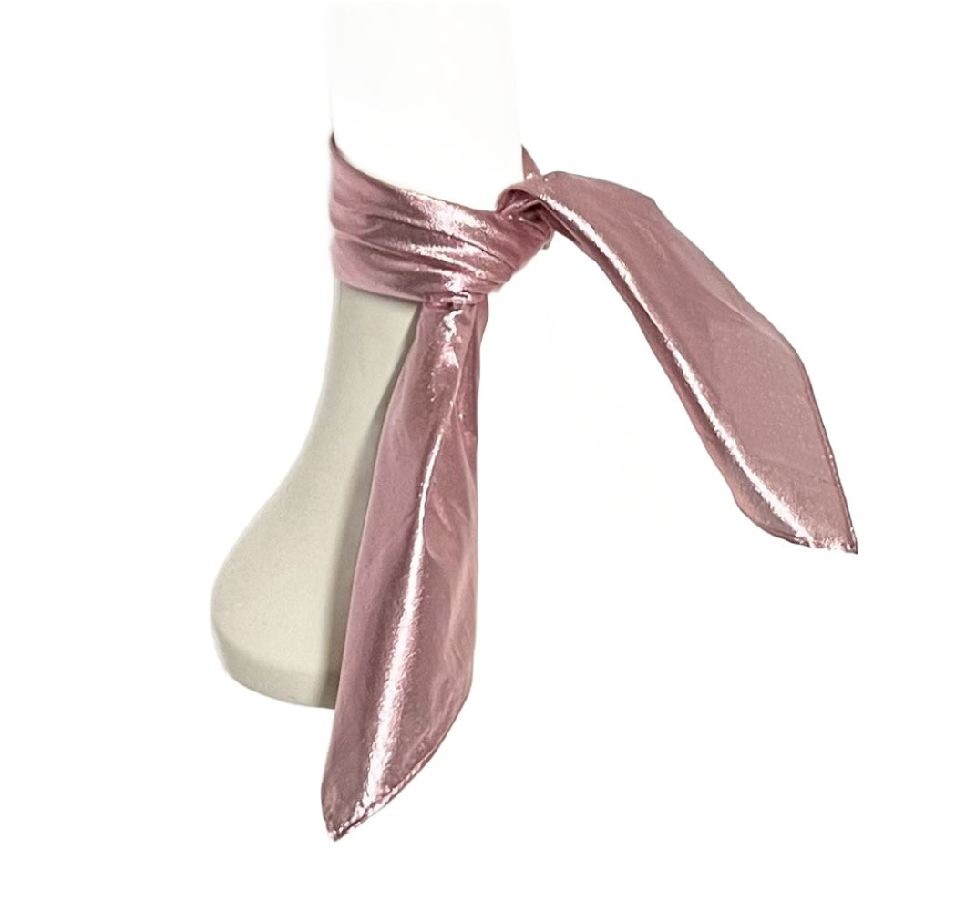 Pink Lame Neck Scarf