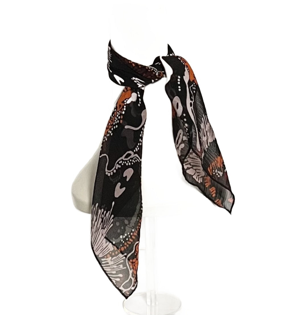 Abstract Black Scarf