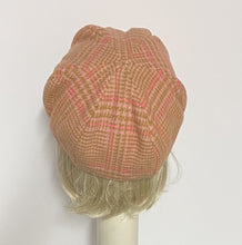 Load image into Gallery viewer, Beret Hat Pink Plaid