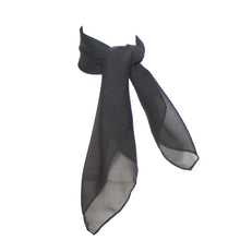 Load image into Gallery viewer, Black Chiffon Neck Scarf