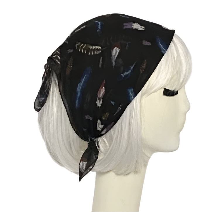 Black Chiffon Scarf