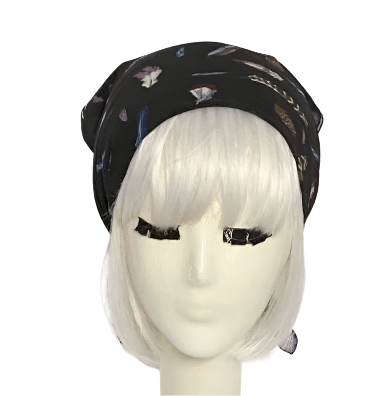 Black Chiffon Scarf