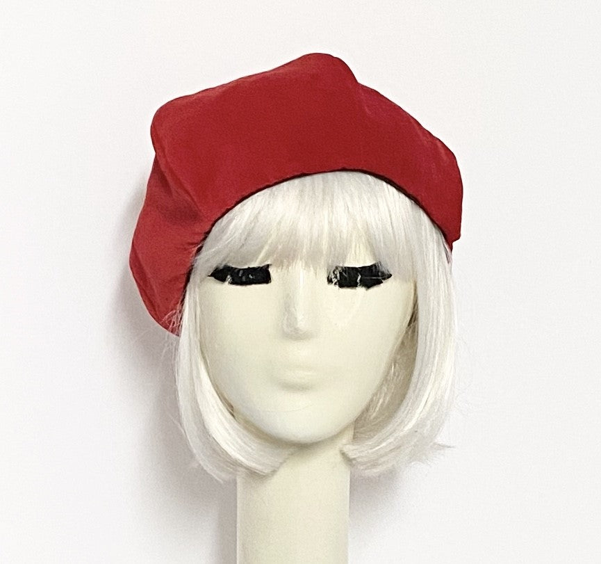 Red Velvet Beret Hat