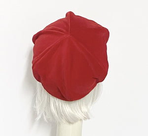 Red Velvet Beret Hat