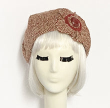 Load image into Gallery viewer, Red Wool Beret Flower
