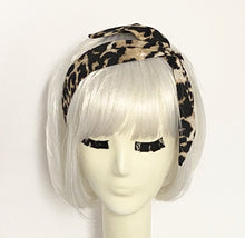 Load image into Gallery viewer, Leopard Headband Tie with a Scrunchie
