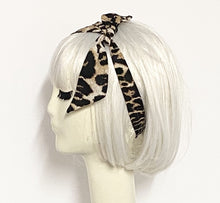 Load image into Gallery viewer, Leopard Headband Tie with a Scrunchie
