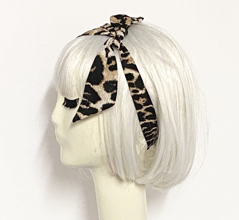 Leopard Headband Tie with a Scrunchie