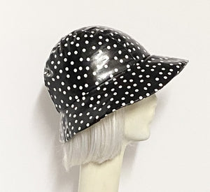 Polka Dot Cloche Rain Hat