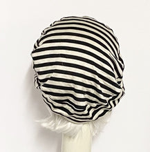 Load image into Gallery viewer, Beret Hat Black &amp; White Striped