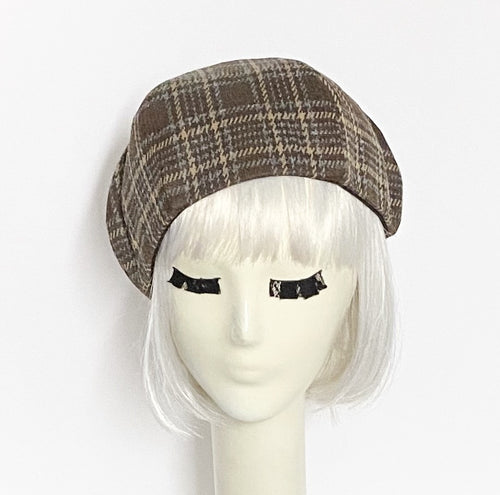 Plaid Beret Hat