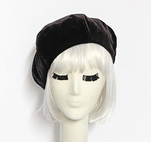 Load image into Gallery viewer, Brown Velvet Beret Hat