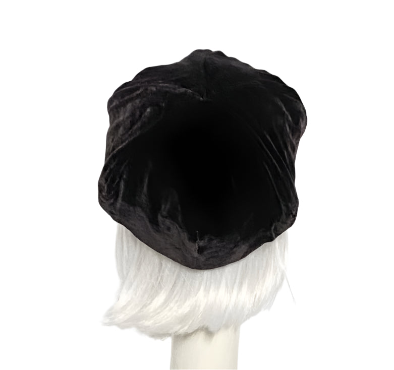Brown Velvet Beret Hat