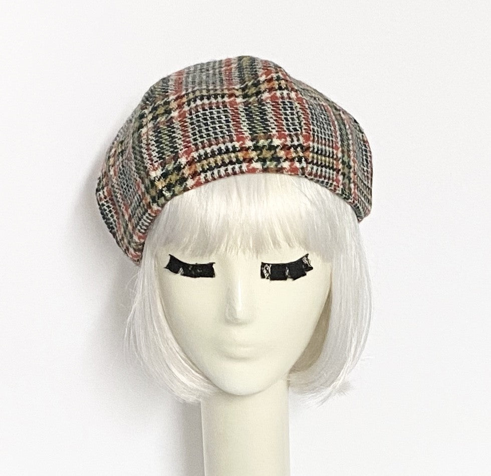 Plaid Beret Hat