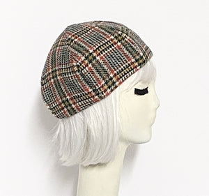 Plaid Beret Hat