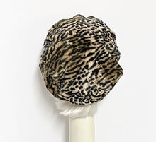 Load image into Gallery viewer, Beret Hat Leopard Faux Fur