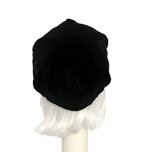 Black Velvet Beret Hat