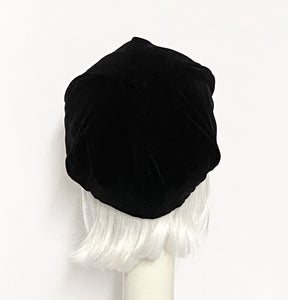 Black Velvet Beret Hat