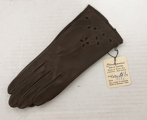 Vintage Brown Leather Gloves
