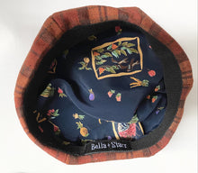 Load image into Gallery viewer, Rust Plaid Beret Hat