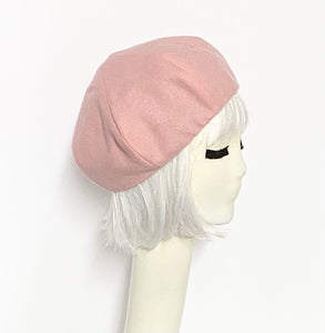 Pink Wool Beret Hat