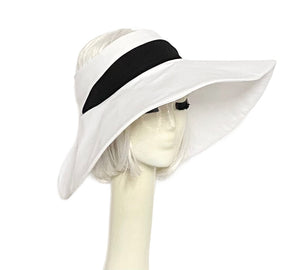 White Sun Visor Hat