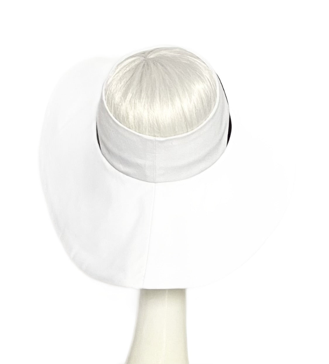 White Sun Visor Hat