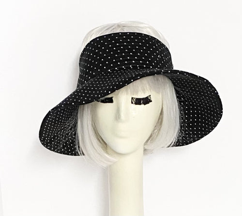 Polka Dot Sun Visor Hat