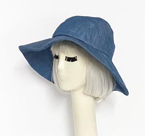 Wide Brim Denim Hat