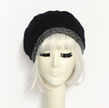 Black Wool Beret Hat