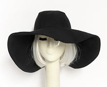 Load image into Gallery viewer, Black Linen Sun Hat