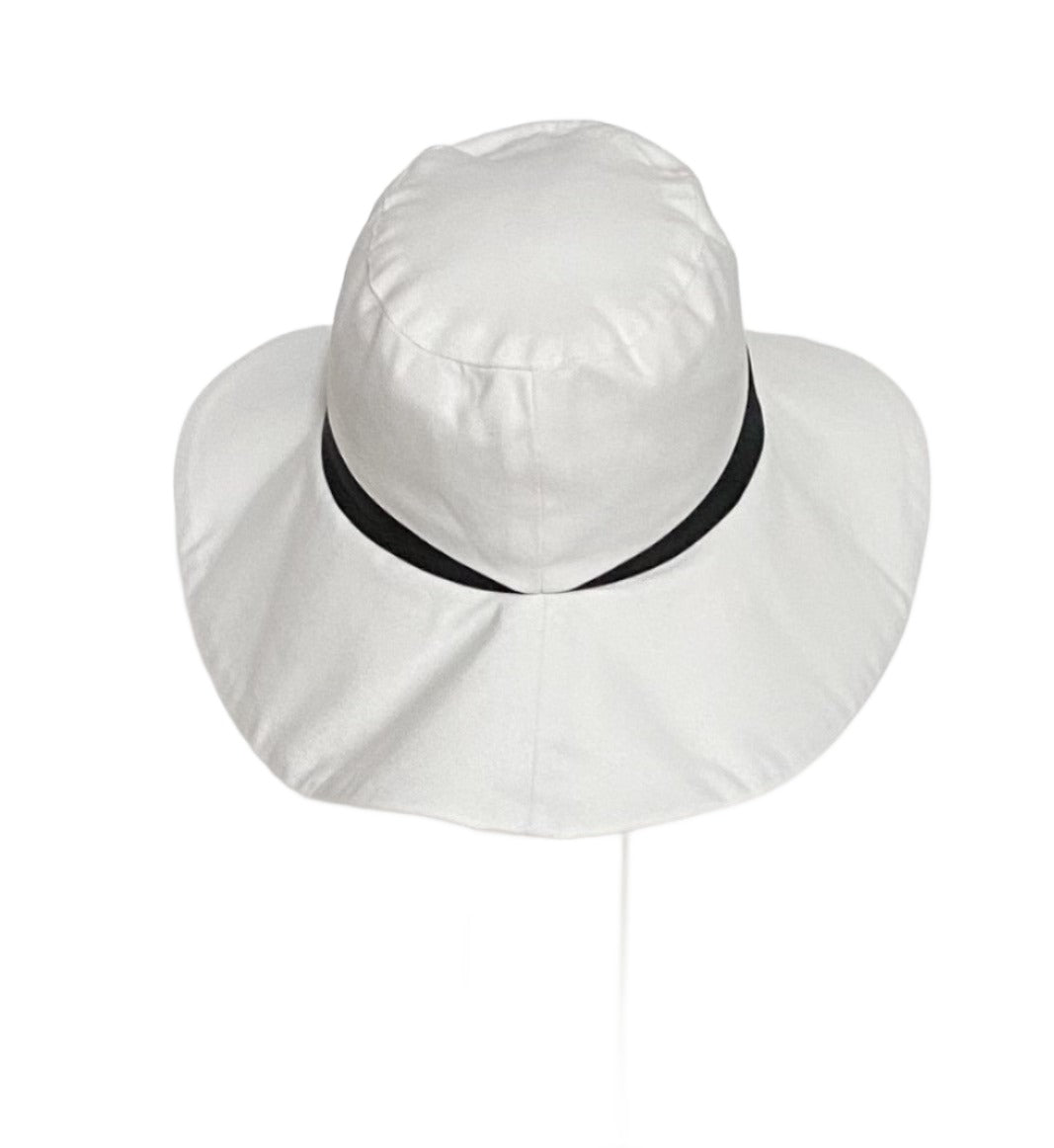 White Cotton Sun Hat