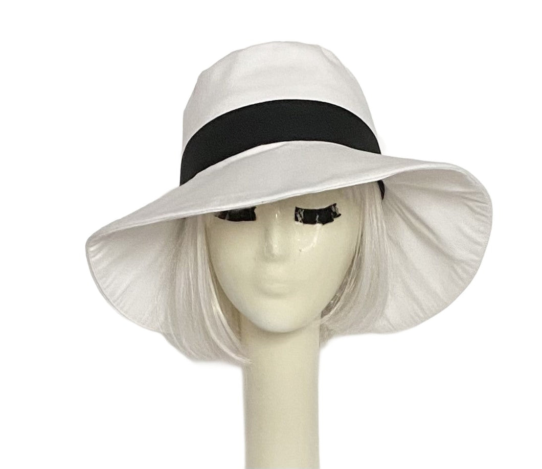White Cotton Sun Hat
