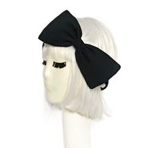 Load image into Gallery viewer, Striped Black &amp; White Headband Bow