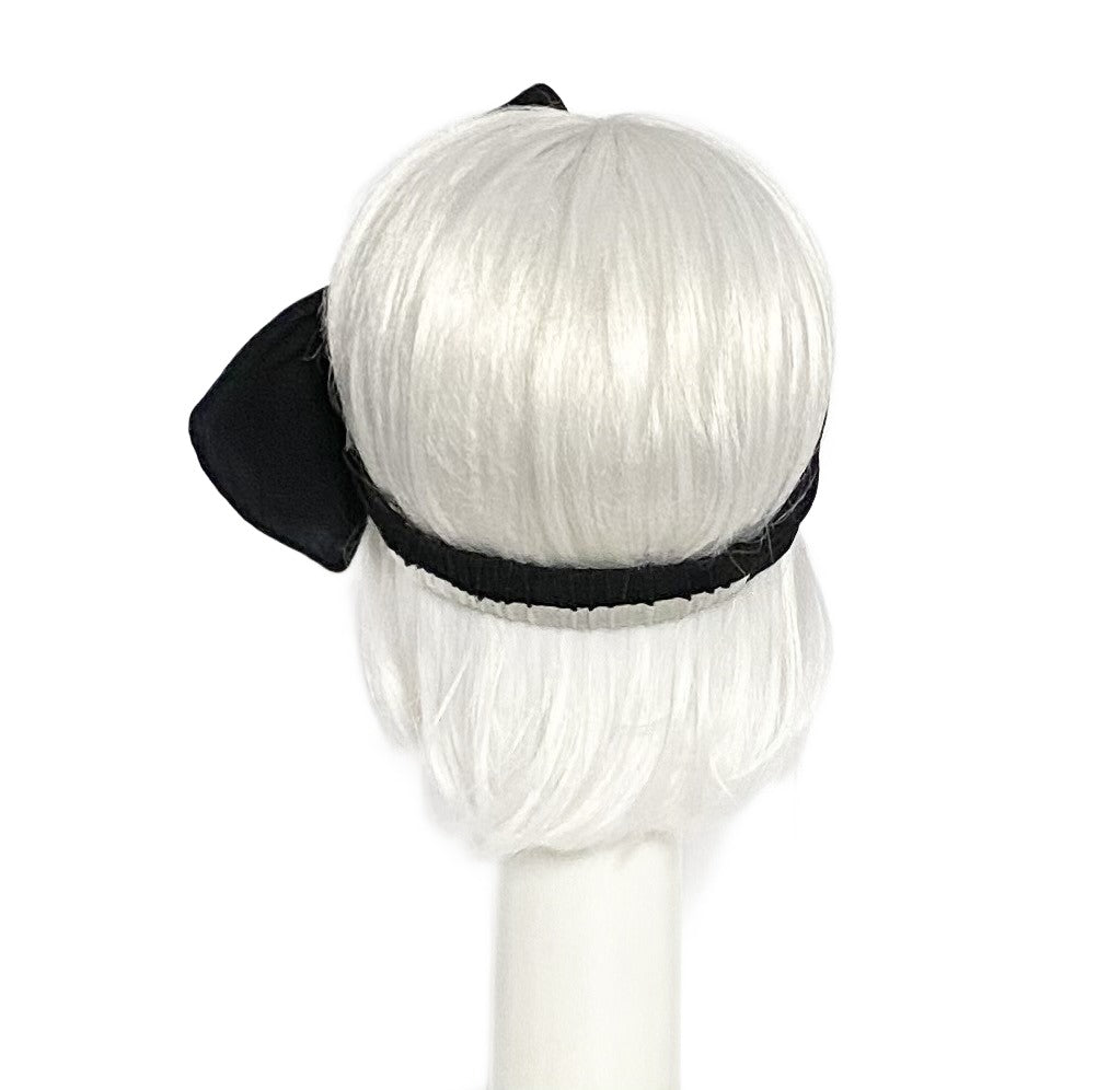 Striped Black & White Headband Bow