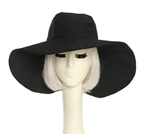 Load image into Gallery viewer, Black Cotton Sun Hat