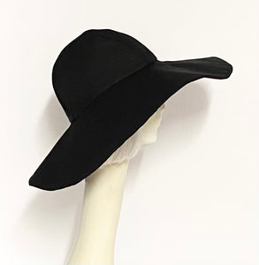 Black Cotton Sun Hat