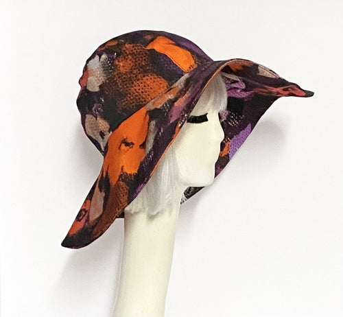 Wide Brim Floral Hat