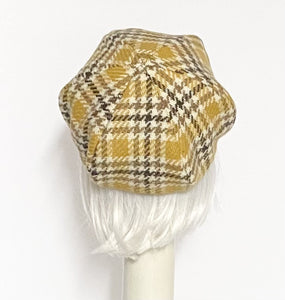 Wool Plaid Beret Hat