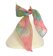 Load image into Gallery viewer, Pink Daisy Chiffon Scarf