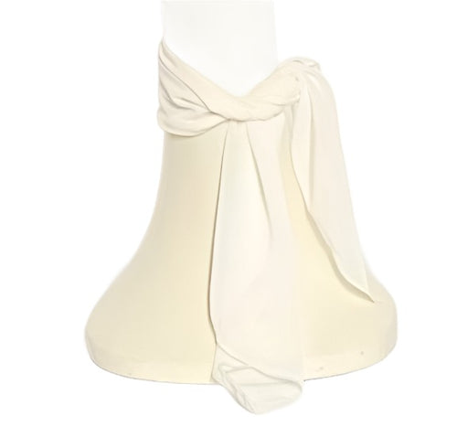 White Chiffon Neck Scarf