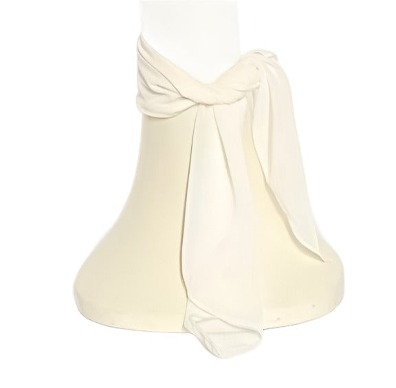White Chiffon Neck Scarf