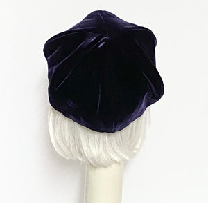 Purple Velvet Beret Hat