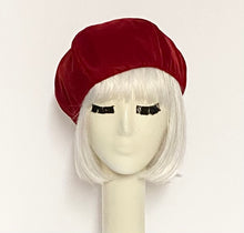 Load image into Gallery viewer, Red Velvet Beret Hat