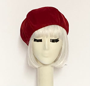 Red Velvet Beret Hat