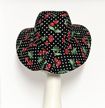 Load image into Gallery viewer, Cherry Print Cotton Sun Hat